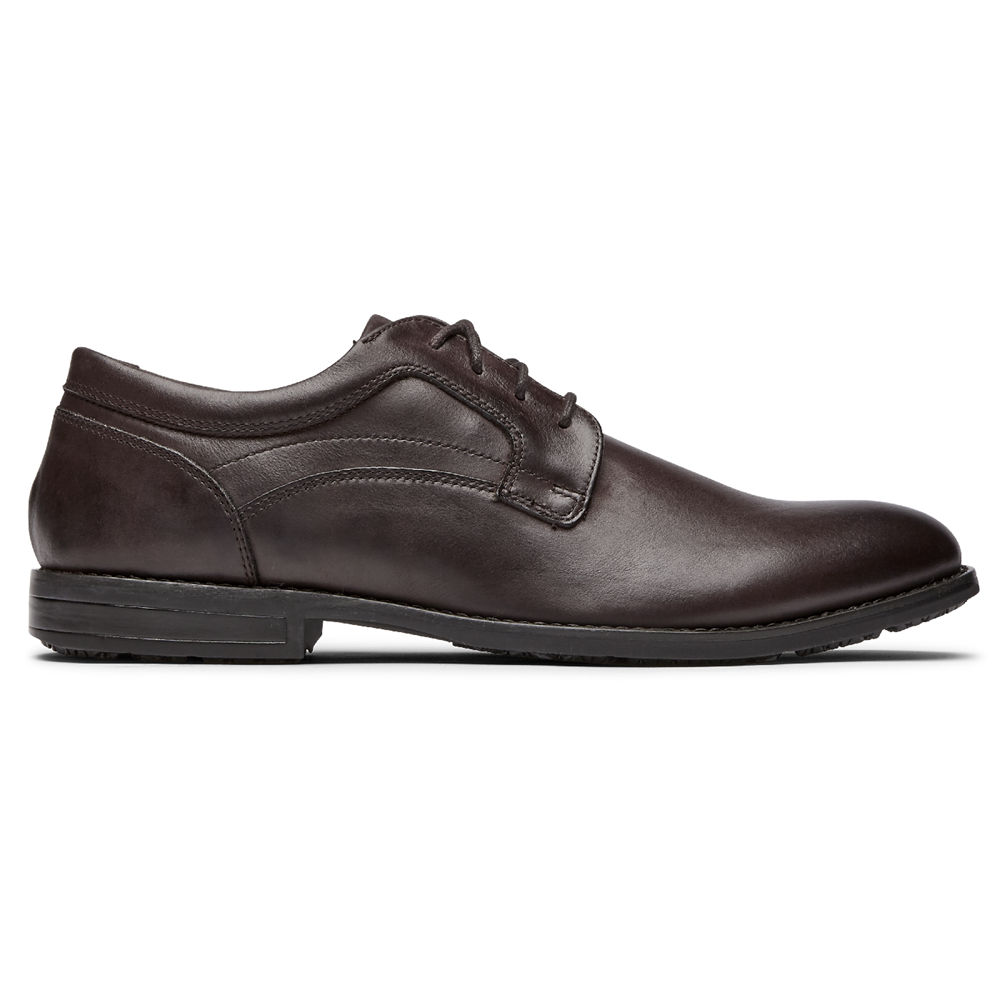 Oxfords Rockport Hombre Mexico - Mykel Plain Toe Marrom - ETYIM4203